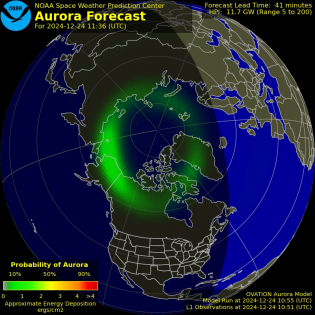 Current Northern hemispheric power input map