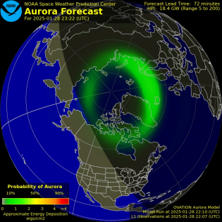 Current Northern hemispheric power input map