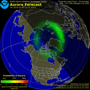 Current Northern hemispheric power input map